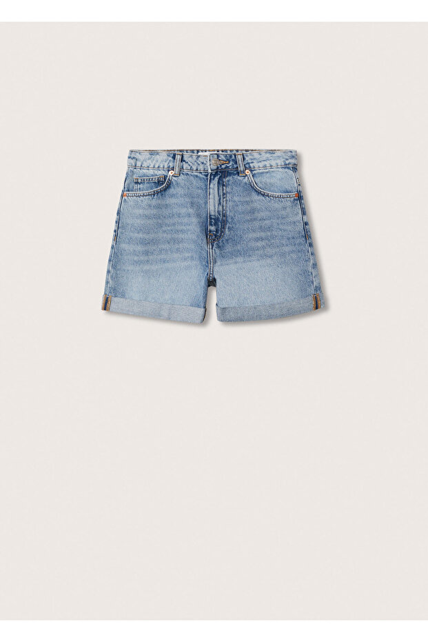 Mom-fit Denim Şort - 5