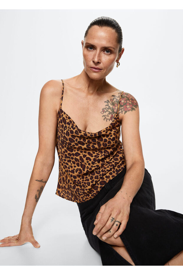 Leopar Desenli Üst - 1