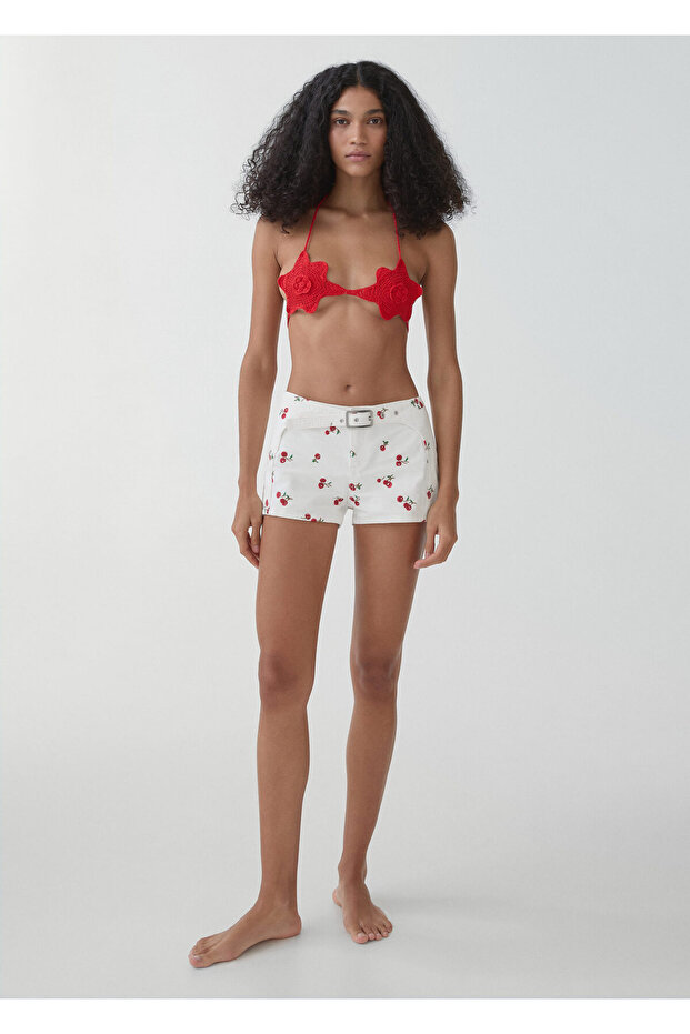 Beyaz Kadın Şort & Bermuda 67026737 - 2
