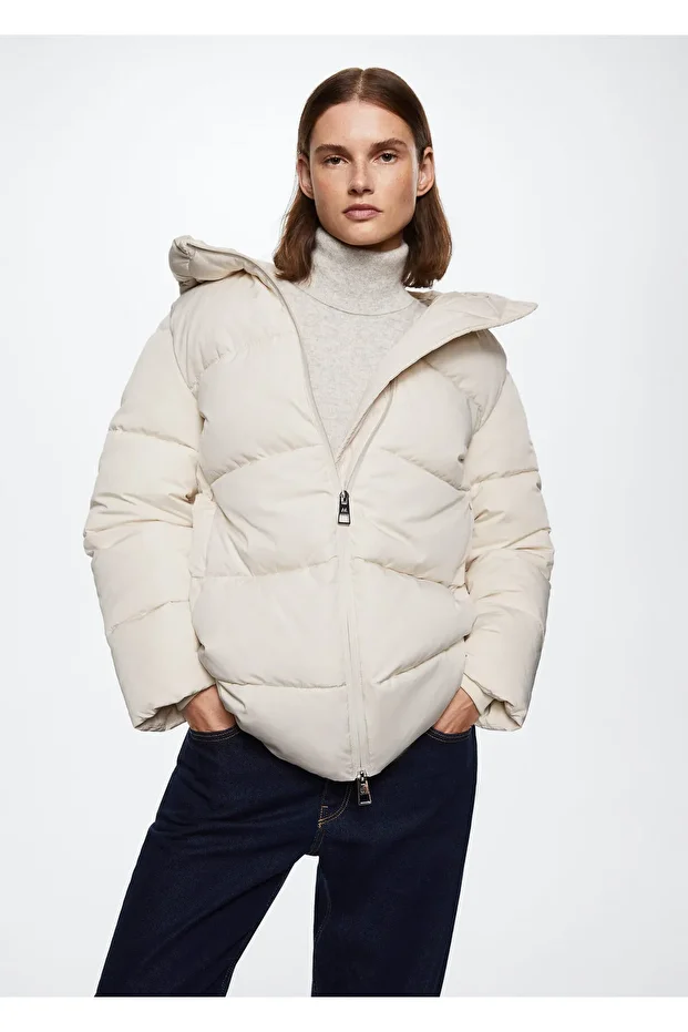 Kapüşonlu Kapitone Anorak - 14