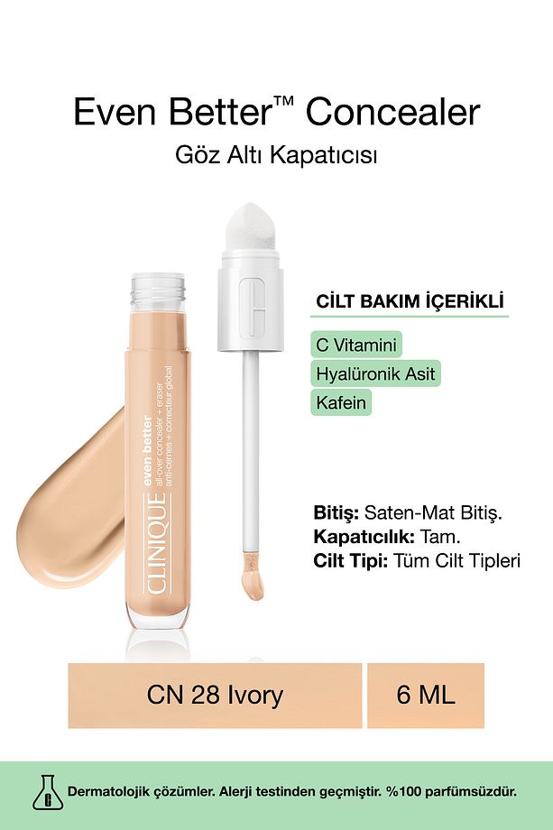 Cilt Bakım İçerikli Göz Altı Kapatıcısı - Even Better™ Concealer - CN 28 Ivory  - 6ml - 1
