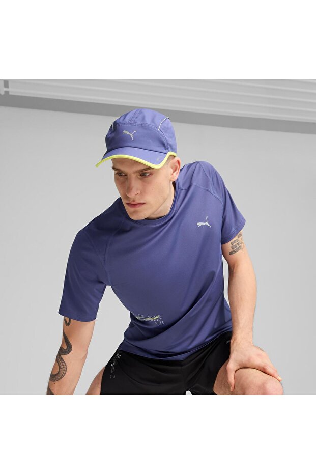 قبعة RUNNER قصيرة 5 ألواح باللون الأزرق - 1