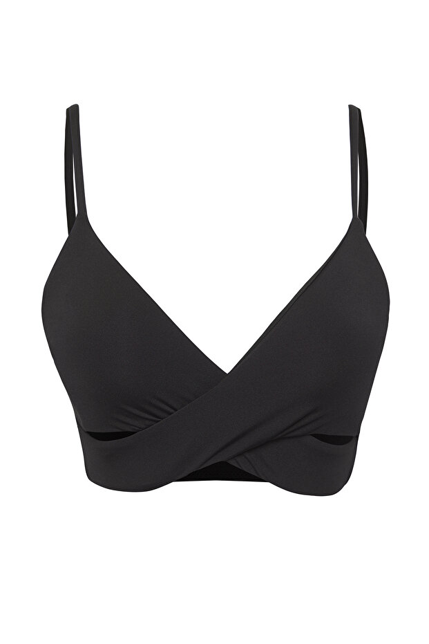 Siyah Üçgen Kaplı Bikini Üstü TBESS25BU00049 - 5