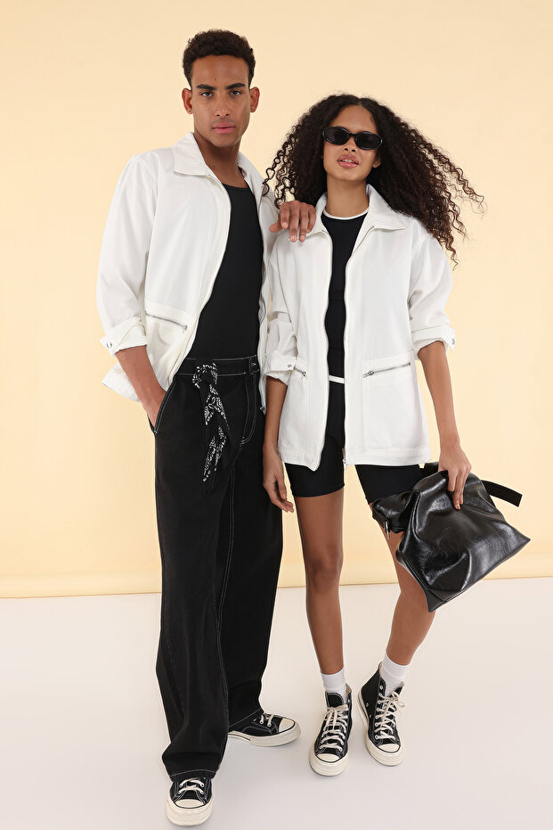 Unisex Regular fit Gabardin Mevsimlik Ceket TMNSS25CE00005 - 1