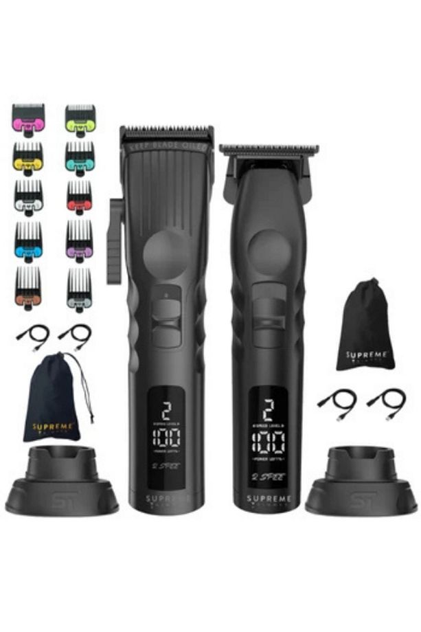 Siyah 2spee Trimmer & Clipper | Lcd | Sessiz | Çıkarılabilir Bıçaklı - 1