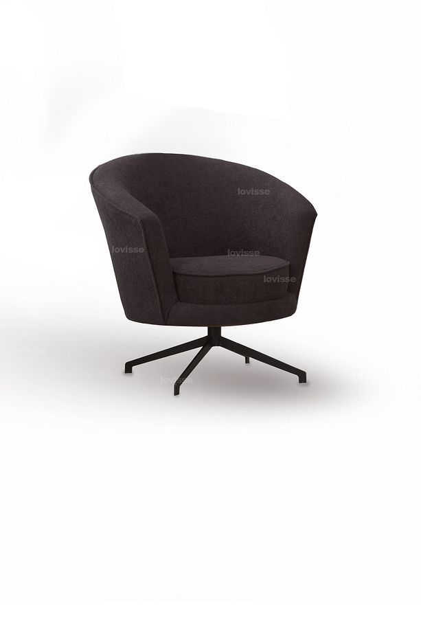 360 Döner Berjer Antrasit - Modern Tekli Koltuk, Salon, Ofis, Bekleme, cafe sandalye - 8