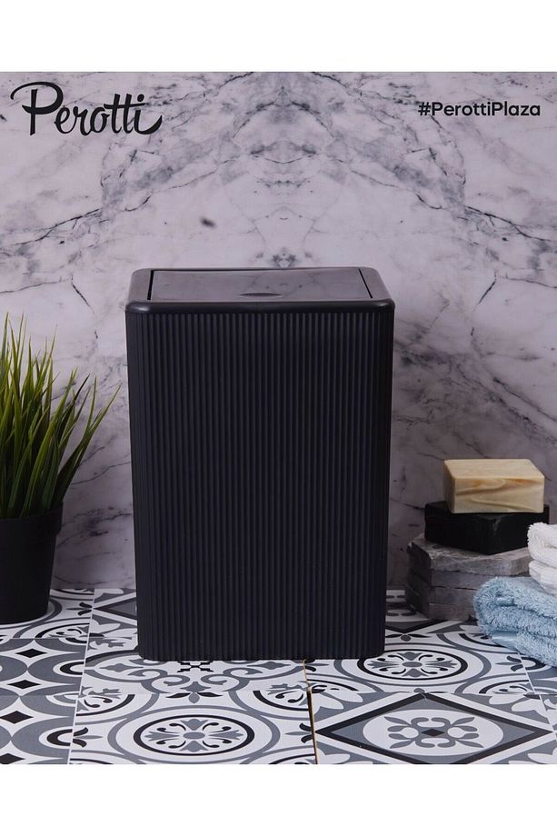 Kare Çöp Kovası Plastik 5 Litre Click Kapak - 2