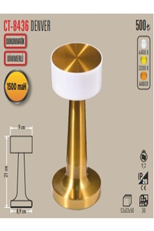 Denver Şarjlı Masa Lambası - 5