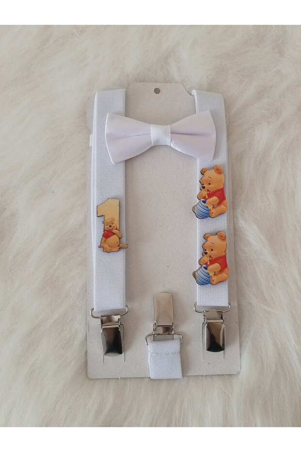 Winnie the Pooh 1 Year Old Concept Hanger Bow Tie Special Day Birthday Trouser Hanger