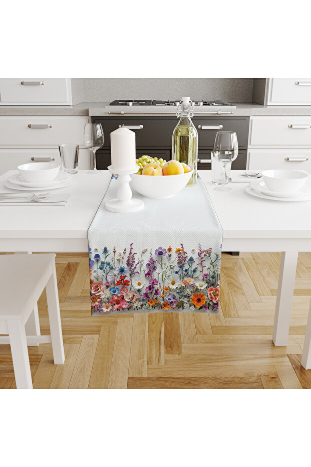 Digital Printed Runner - Spring Flower Pattern - 140X40 cm - 1
