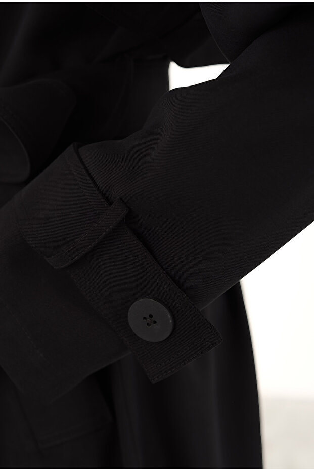 Modal Trençkot Siyah - 6