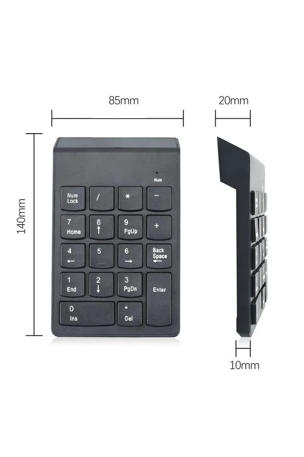 Mini Klavye Numaratör Kablosuz Usb Numerik Klavye Tuş Takımı Numpad - 4