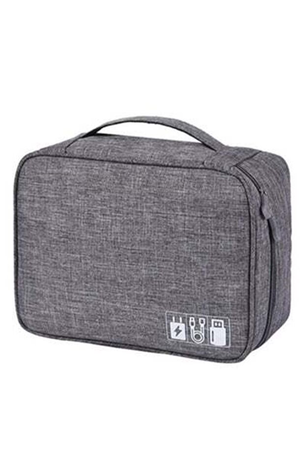 حقيبة تخزين رقمية محمولة باللون الرمادي - 1