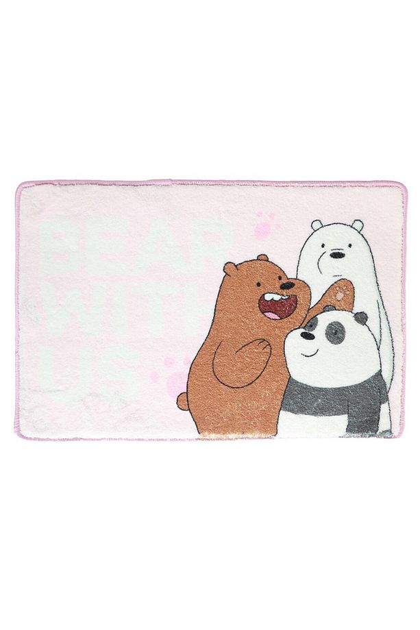 We Bare Bears Lisanslı Peluş Küçük Halı - Pembe - 1