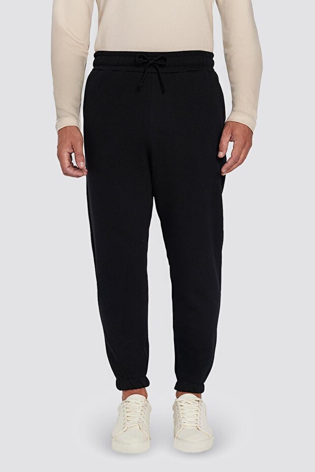 Unisex Relax Fit Relax Fit Raster 3-Pocket Elastic Jogger Leg Black Sweatpants