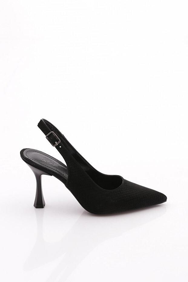 Women's Pointed Toe Heeled Shoes Black 61433534