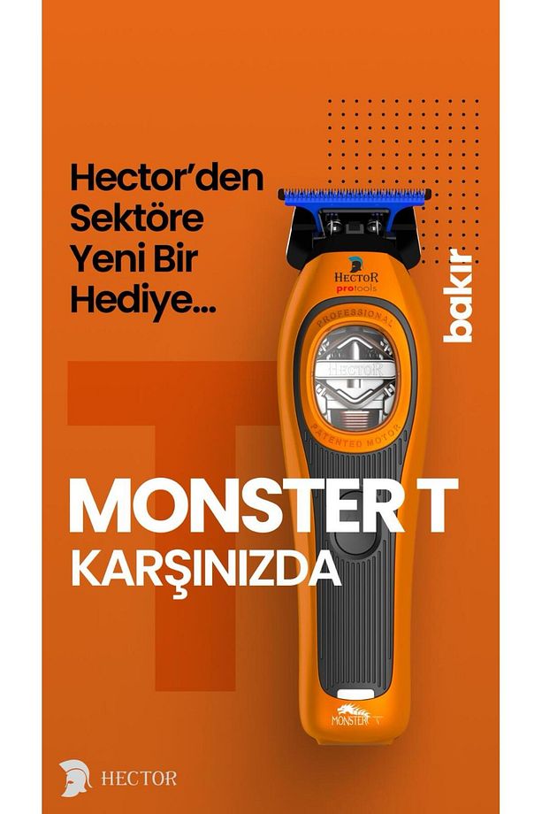 MONSTERT - Profesyonel Sıfırlama ve Sakal Kesim Makinesi - TURUNCU - 2