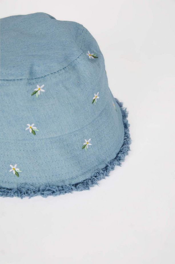 Kız Çocuk Nakışlı Jean Bucket Şapka D8412A825SM - 2