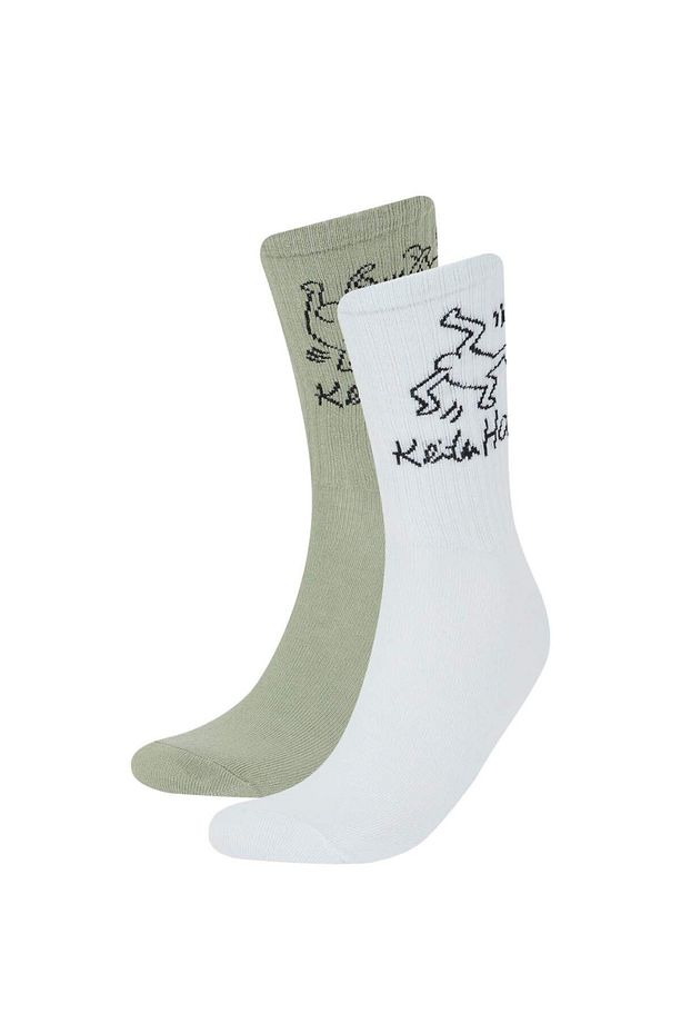 Erkek Keith Haring 2'li Pamuklu Uzun Çorap E5152axns - 1