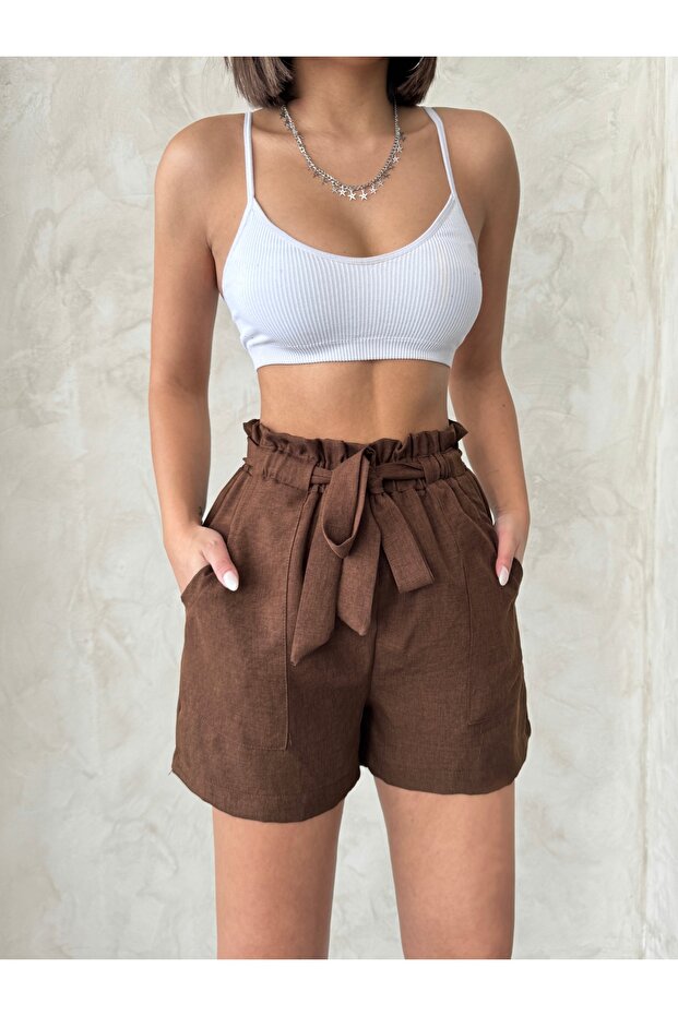 Trend Kuşaklı Şort - 3