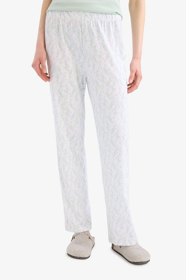 Regular Fit Pijama Takımı Kısa Kollu Üst Desenli Uzun Alt-fall In Love E0266ax25sp - 4
