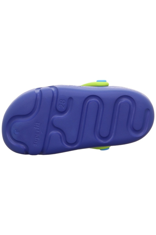 صندل مسطح للأولاد باللون الأزرق - 4