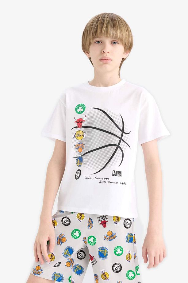 Erkek Çocuk NBA Current Teams Pijama Takımı Kısa Kollu Üst Şort E2700A825SM - 6