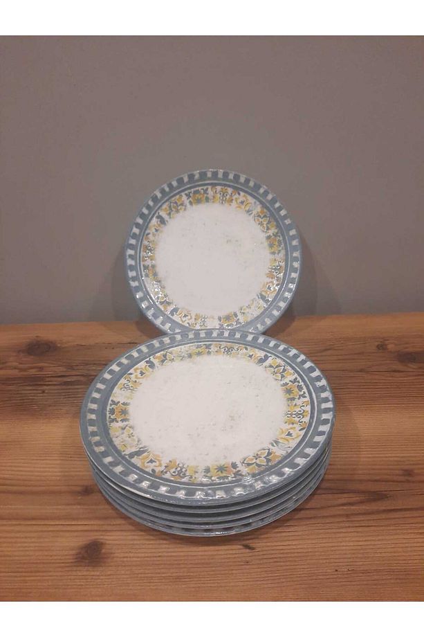 KERAMİKA SERVİS TABAĞI 26 CM 6 ADET DESENLİ - 1