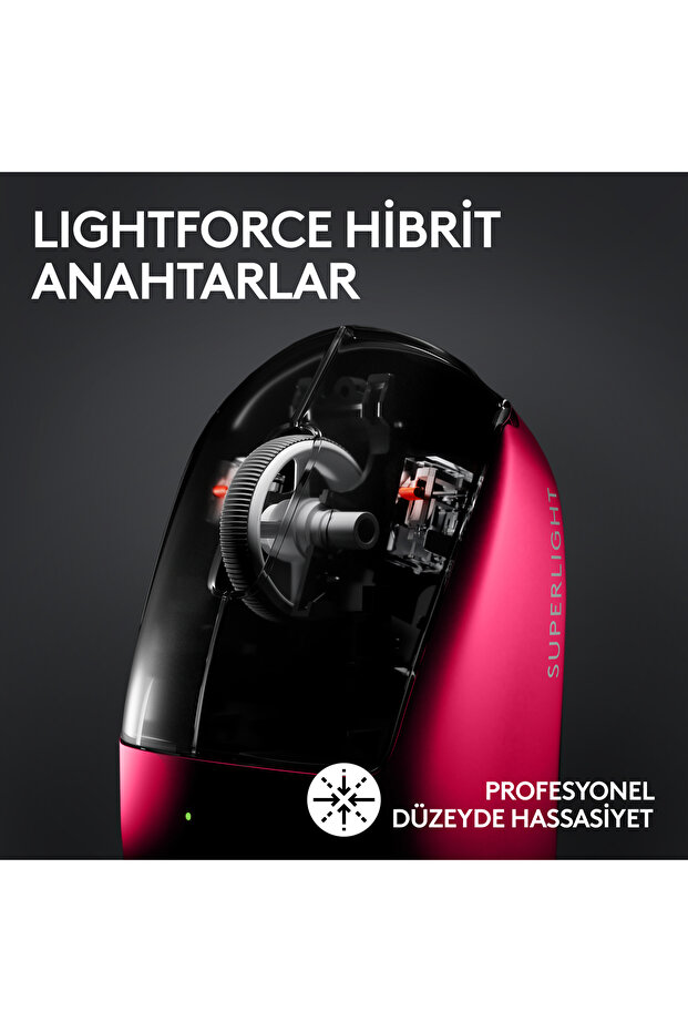 G Pro X Superlight 2 Lightspeed Kablosuz Magenta Gaming (OYUNCU) Mouse 910-006798 - 3