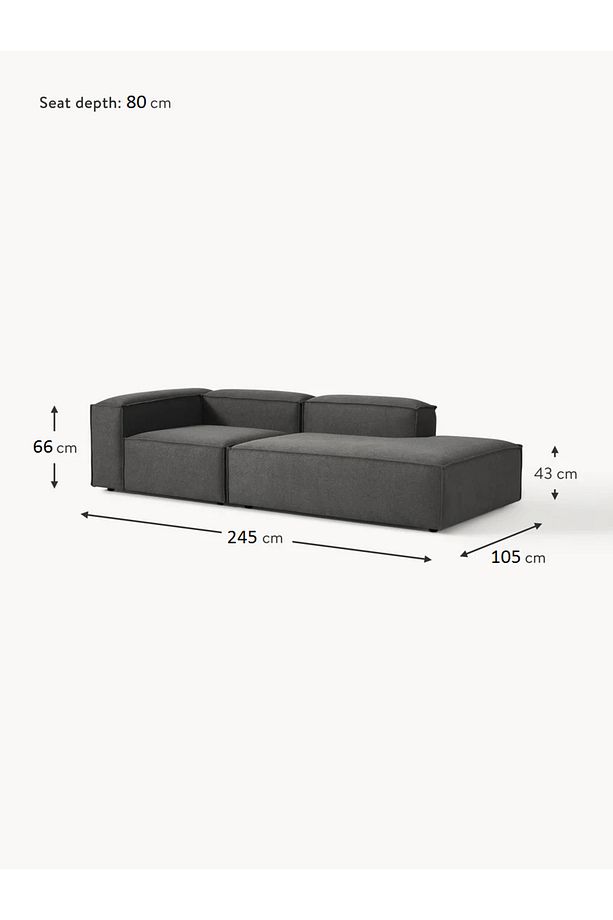Most Mollis Pro 2 Modül Sağ Kanepe 10 Kahverengi Keten Kumaş Yumuşak Sünger(Evinize Teslim) - 6