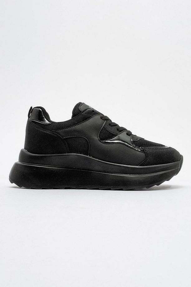 Günlük Kadın Sneaker Bağcıklı Hafif Kalın Yüksek Tabanlı Yürüyüş Nefes Alan Spor Ayakkabı - 3