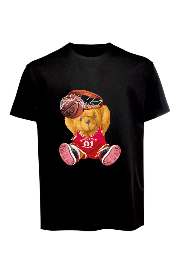 تيشيرت جيرسي قطني مطبوع - 1