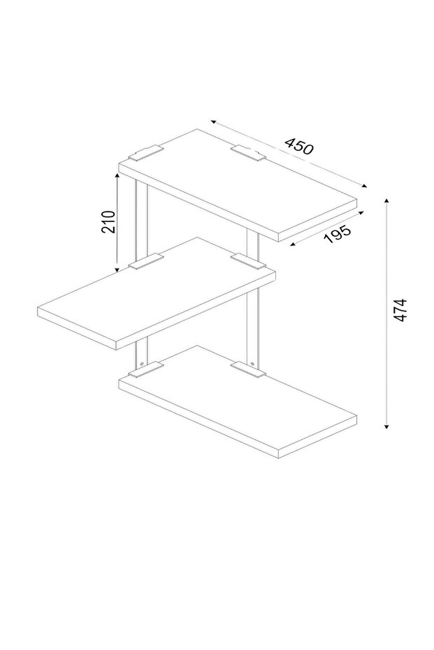 FRİSBİ DUVAR RAFI BEYAZ - 4