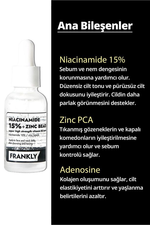 15% Niacinamide ve Çinko Boncukları İçeren Gözenek Serumu 30ml - 2