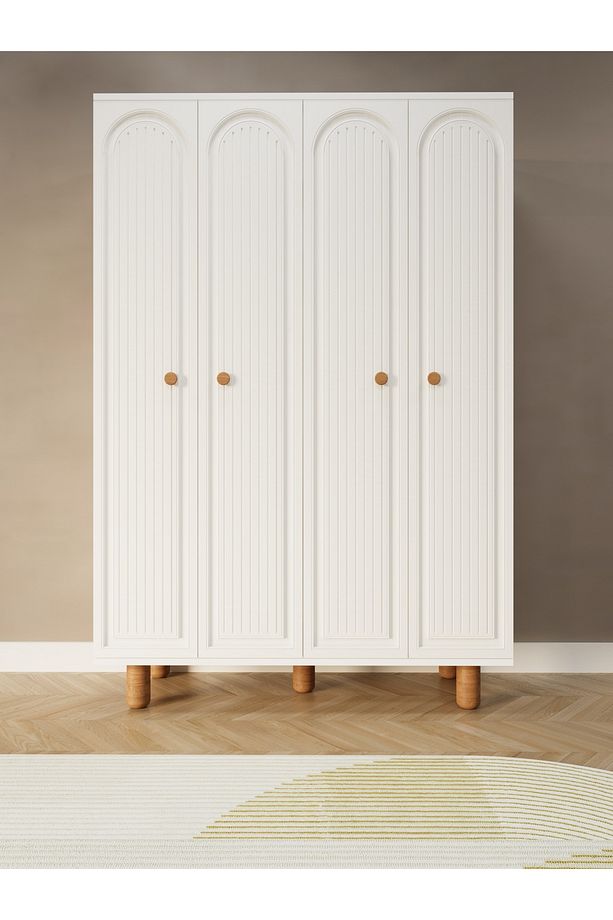 Boheme 4 Kapaklı Dolap Gardırop Modern Elbise Dolabı MDF Dekoratif Kapak - 3