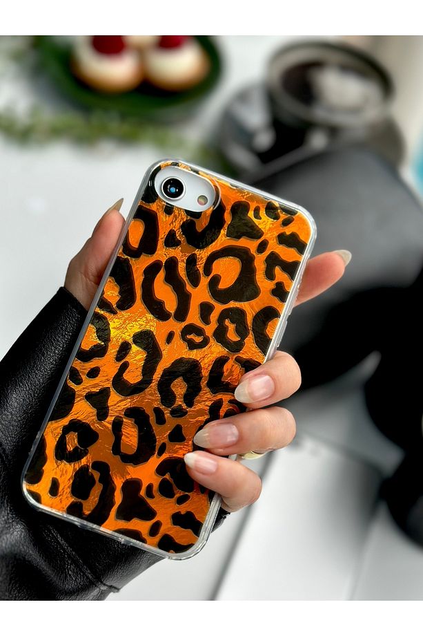 Iphone 7 - 8 - Se 2020 Shine Leopar Renk Geçişli Esnek Silikon Kılıf - 7