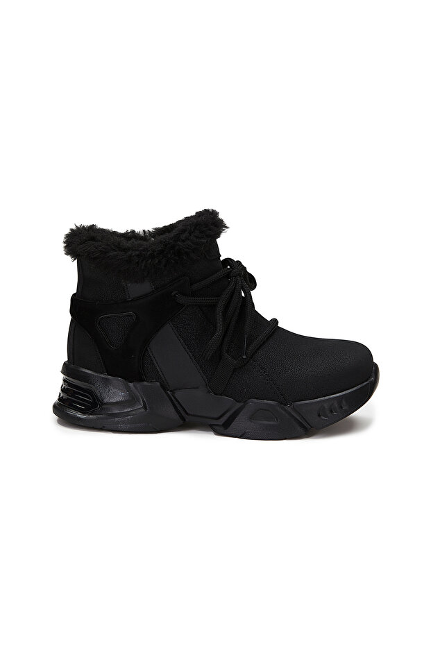 Maya Kürklü Kız Okul Öncesi Siyah Bot - 1