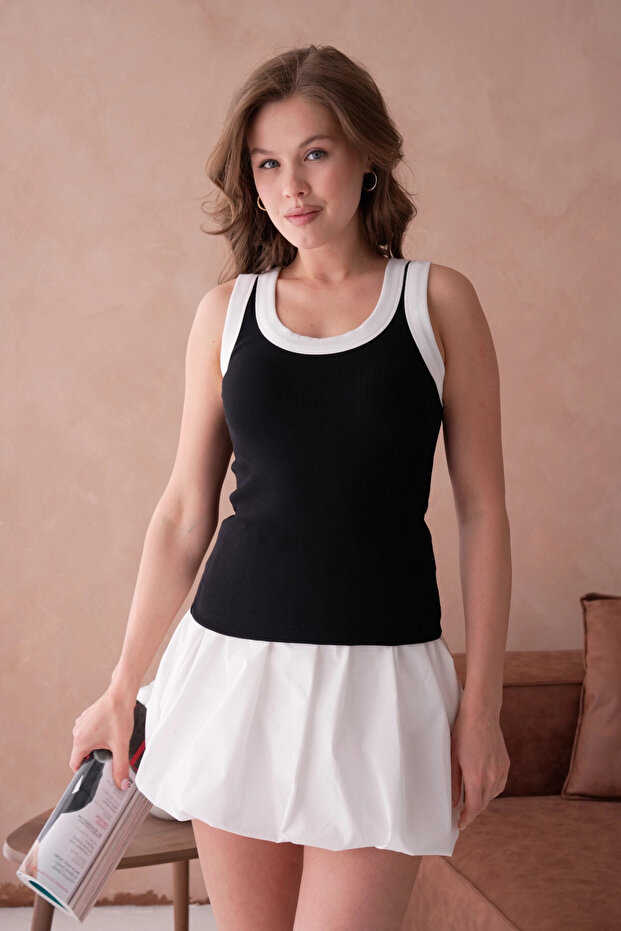 Garnili Slim Fit Ribbed Basic Undershirt - 3