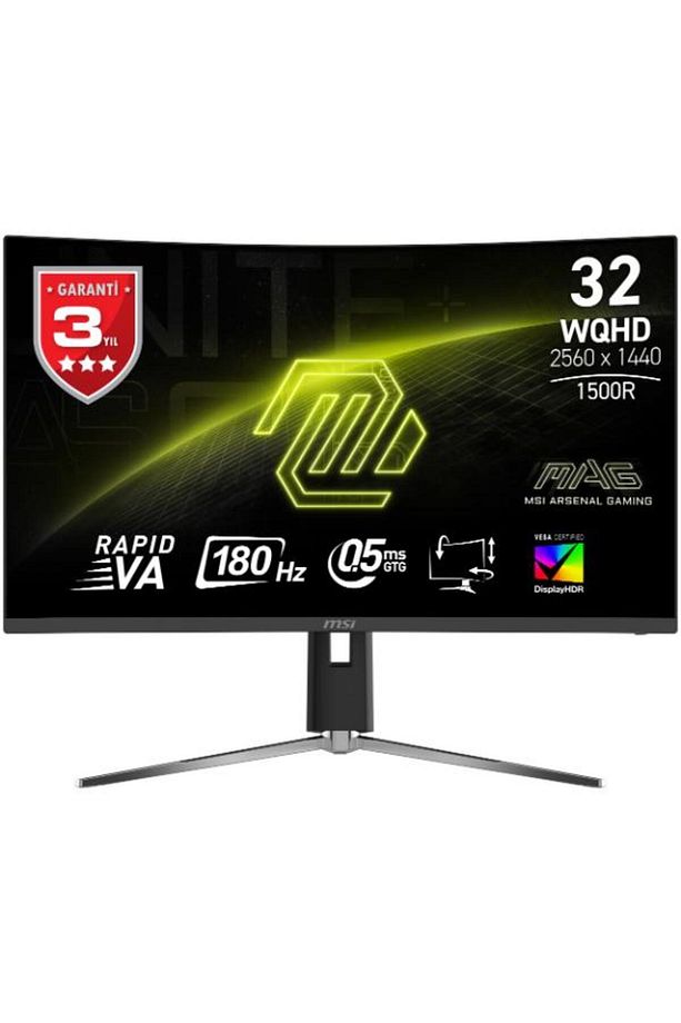 MAG 32CQ6PF WQHD CURVE RAPID VA 180Hz 0.5MS ADAPTIVE-SYNC GAMING MONİTÖR - 1