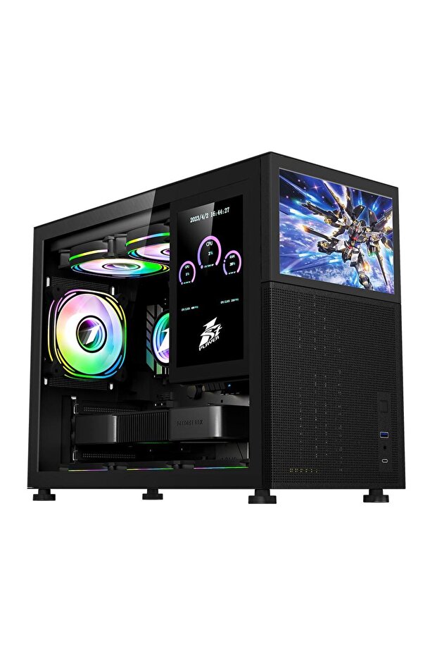 Skříň 1STPLAYER MI6-EV, Mid Tower (Černá) - 3