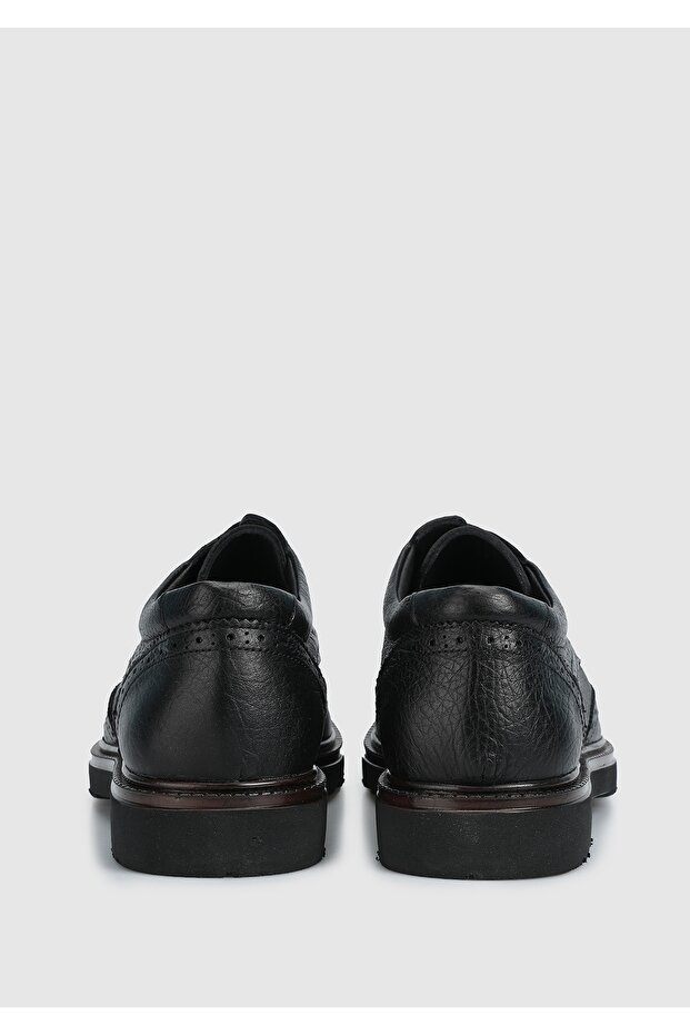 Siyah Deri Erkek Ayakkabı - 4