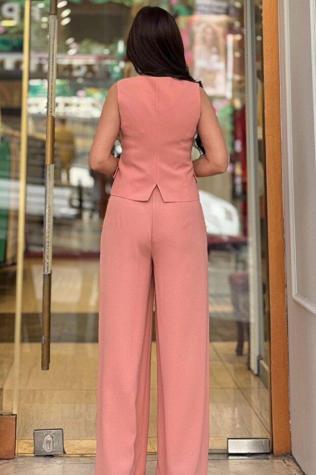 Geniş paça dökümlü pantolon - 2