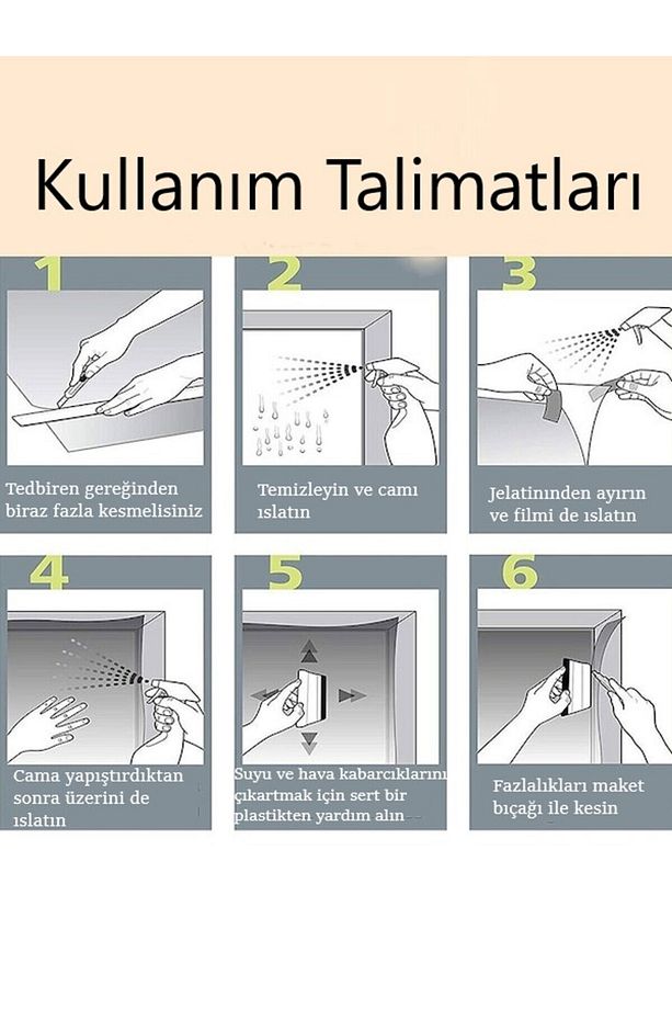 Kumlama Cam Filmi 90 cm x 3 metre - 5