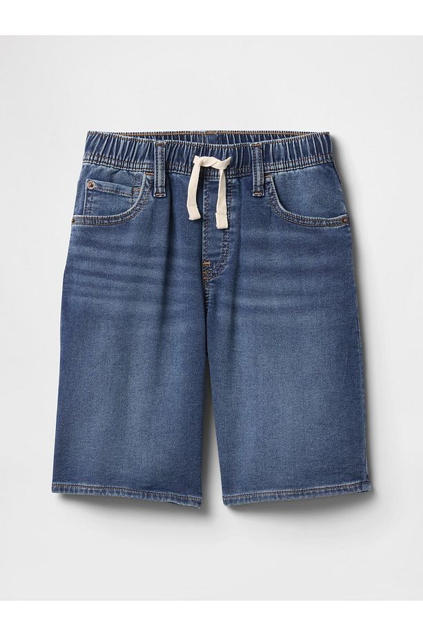 Erkek Çocuk Lacivert Pull-On Sweatpant Jean Şort - 2