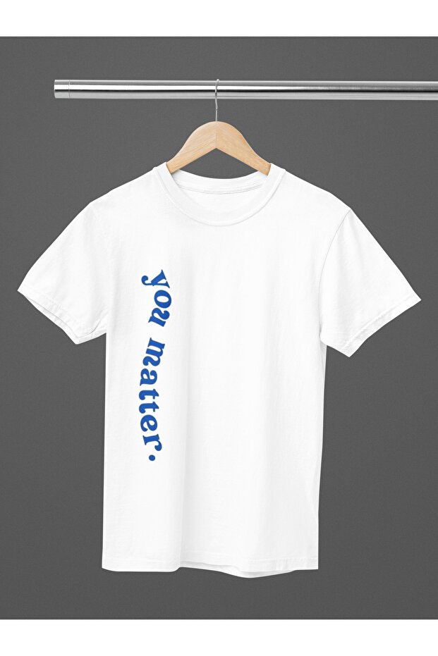 Women/Men 100% Cotton You Matter Transfer Printed Round Neck Short Sleeve Tee
