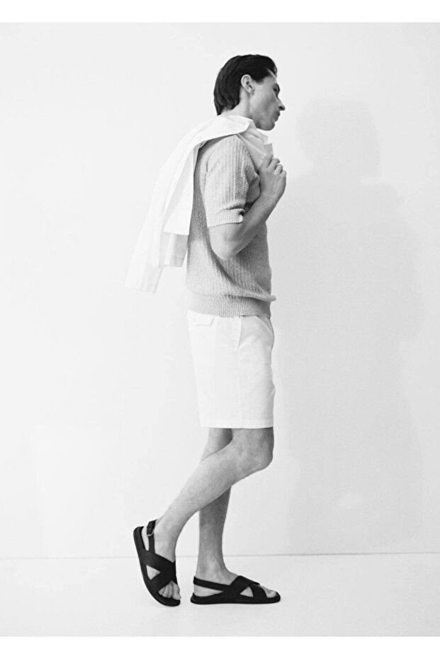 Pamuklu triko polo gömlek - 5