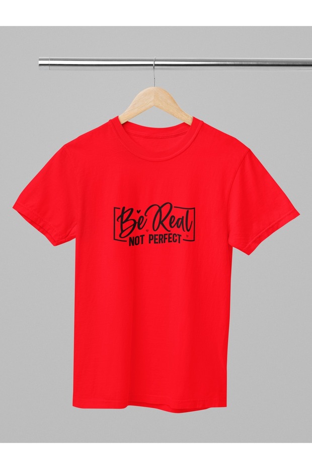 Women/Men 100% Cotton Be Real Transfer Printed Round Neck Short Sleeve Tee