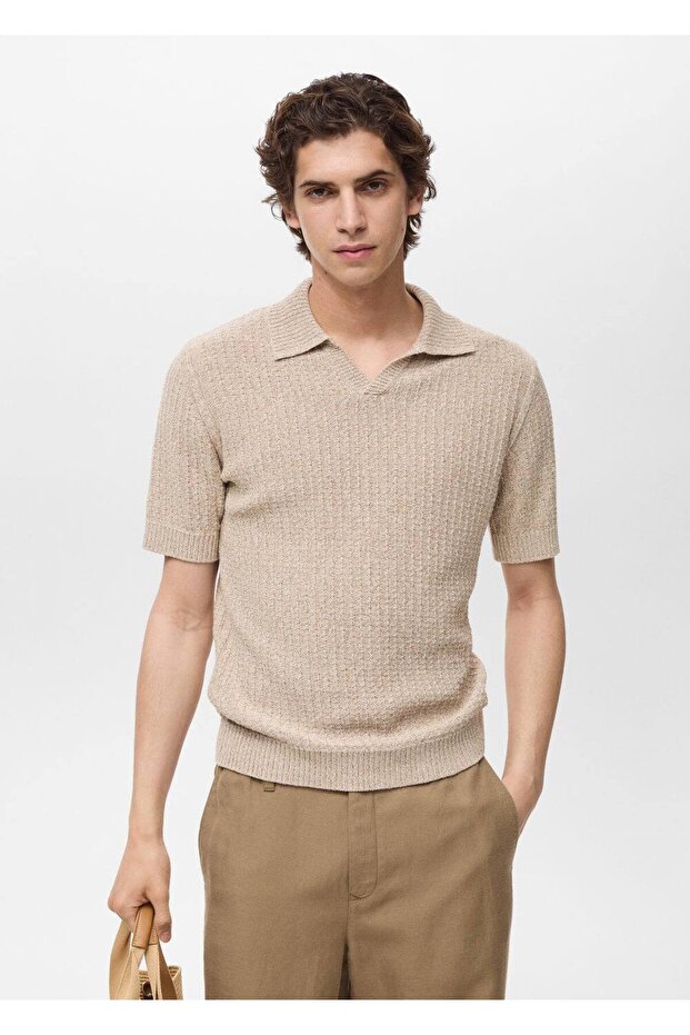 Pamuklu triko polo gömlek - 1