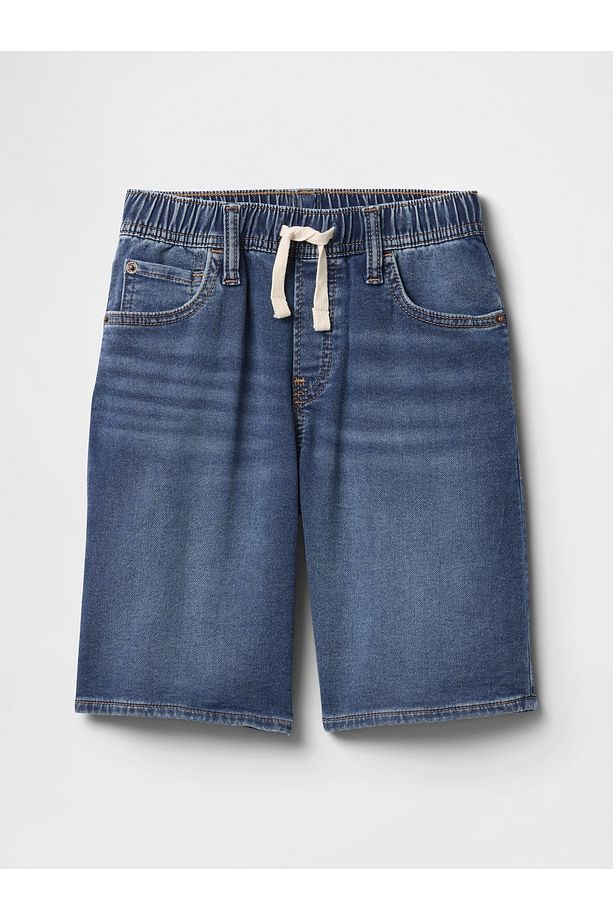 Erkek Çocuk Lacivert Pull-On Sweatpant Jean Şort - 1