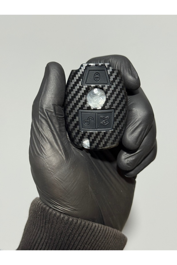 Mercedes Benz Compatible Black Carbon Fiber Case